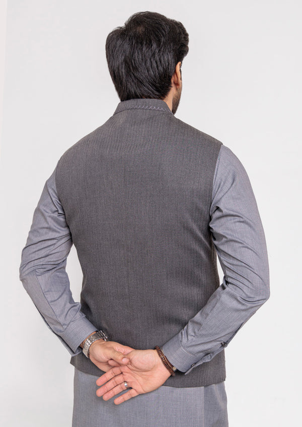 Grey-Blended-Waist Coat - (M25WCE1005)