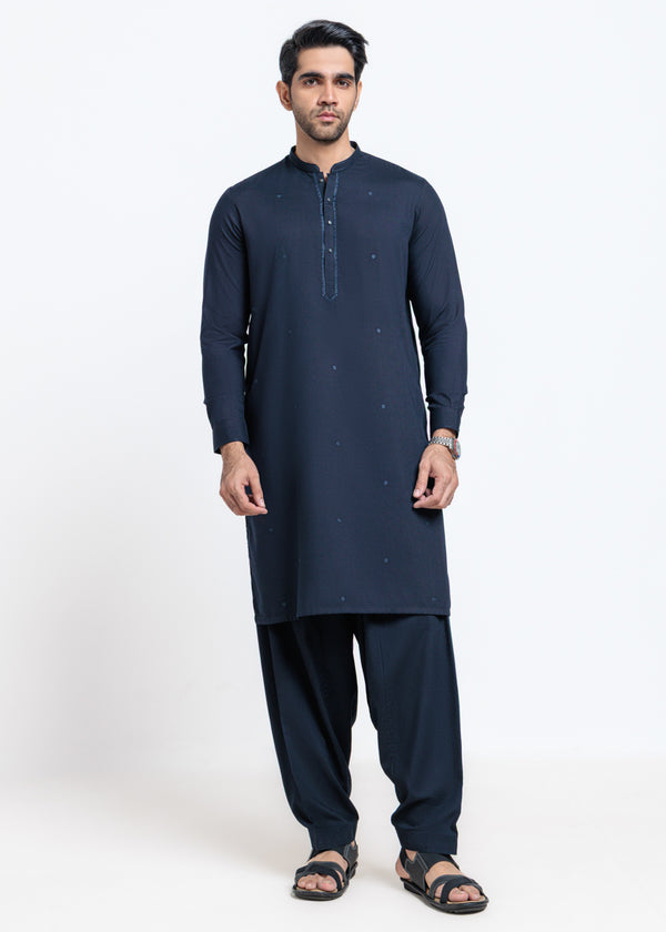 D-Navy-Blended-Shalwar Suit - (MPS25SSE2071)
