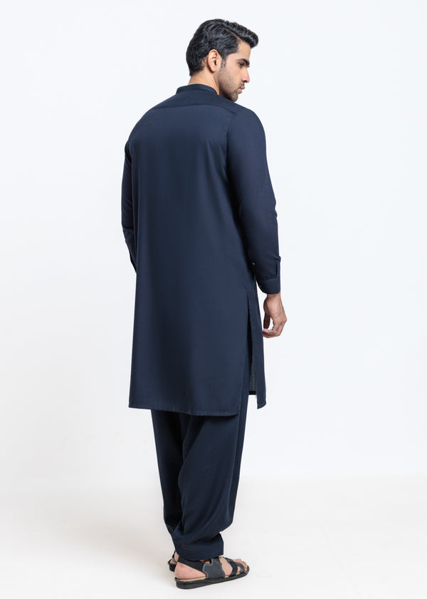 D-Navy-Blended-Shalwar Suit - (MPS25SSE2071)