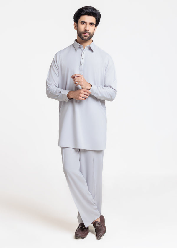 V-Blue-Blended-Kurta Trouser - (MP2PSBW25BM9O12)