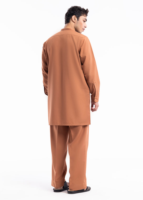 R-Brown-Blended-Kurta Trouser - (MP2PBBW25BM10N16)