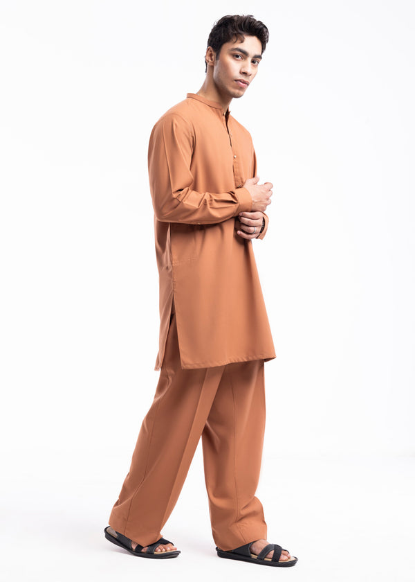 R-Brown-Blended-Kurta Trouser - (MP2PBBW25BM10N16)