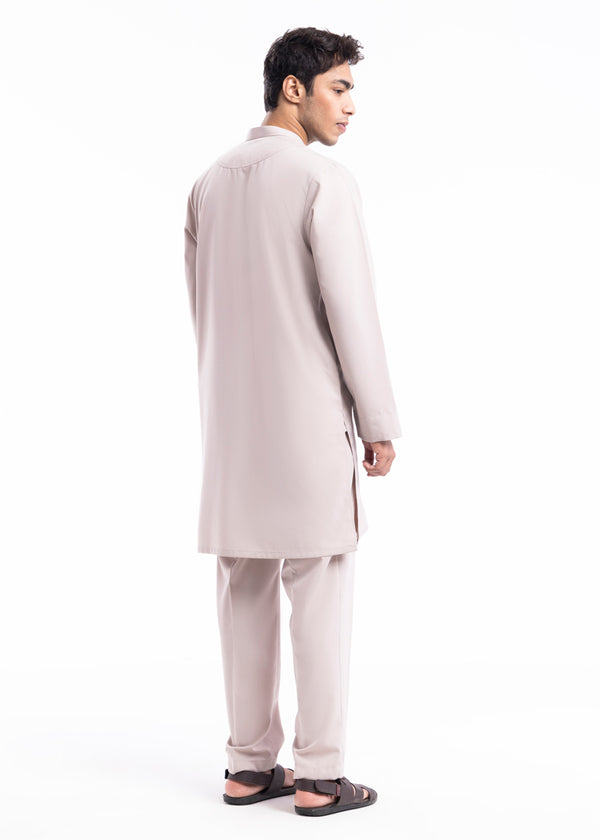 Taupe-Blended-Kurta Trouser - (MP2PBBW25BM10N17)