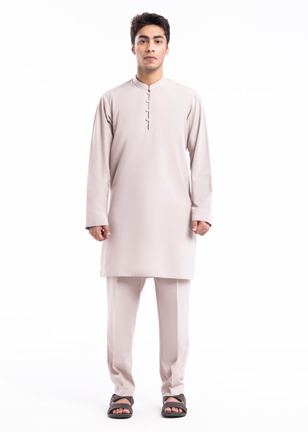 Taupe-Blended-Kurta Trouser - (MP2PBBW25BM10N17)