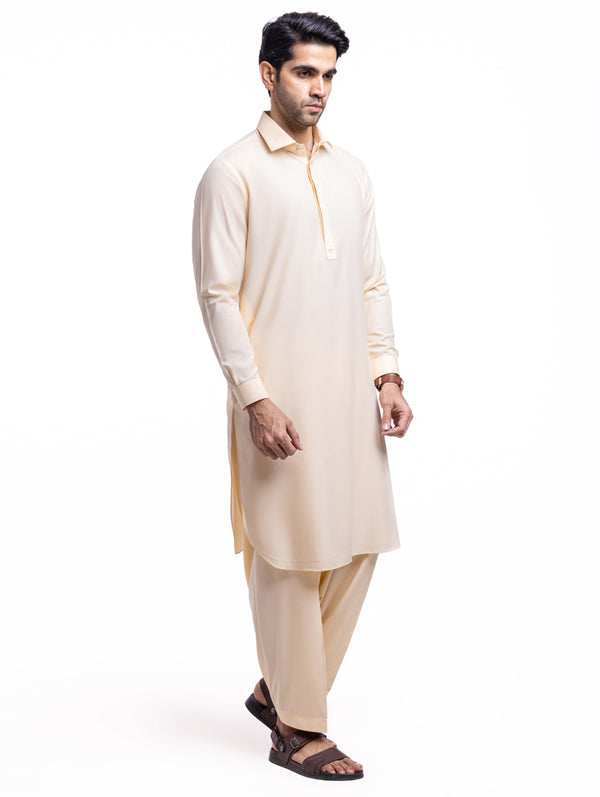 Cream-Blended-Shalwar Suit - (MPS25SSS2075)