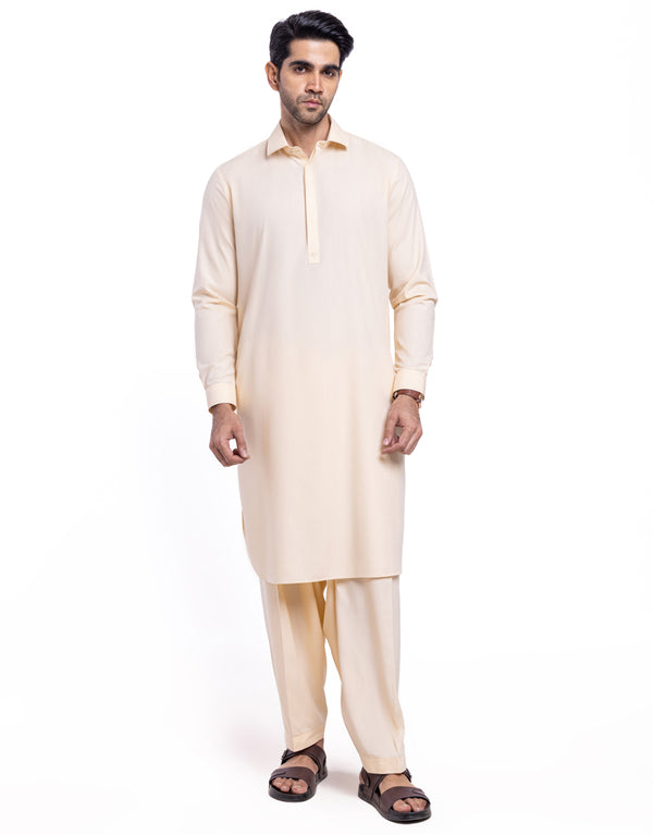 Cream-Blended-Shalwar Suit - (MPS25SSS2075)