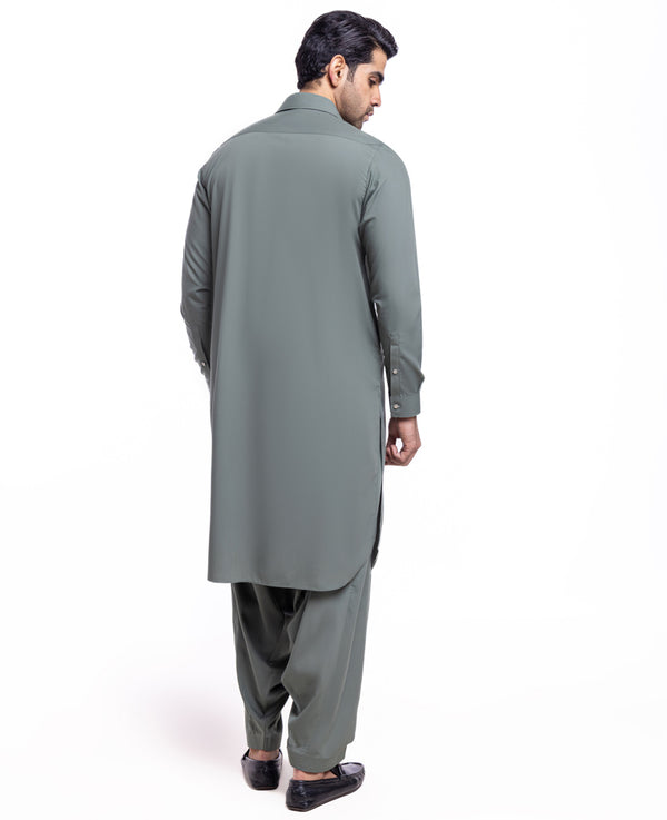 D-Green-Blended-Shalwar Suit - (MP2PSBW25BM9O1)