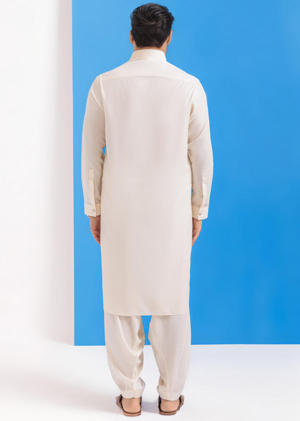Cream-Blended-Shalwar Suit - (MPS25SSE2049)