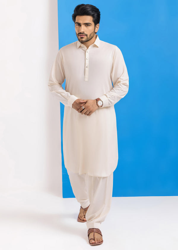 Cream-Blended-Shalwar Suit - (MPS25SSE2049)