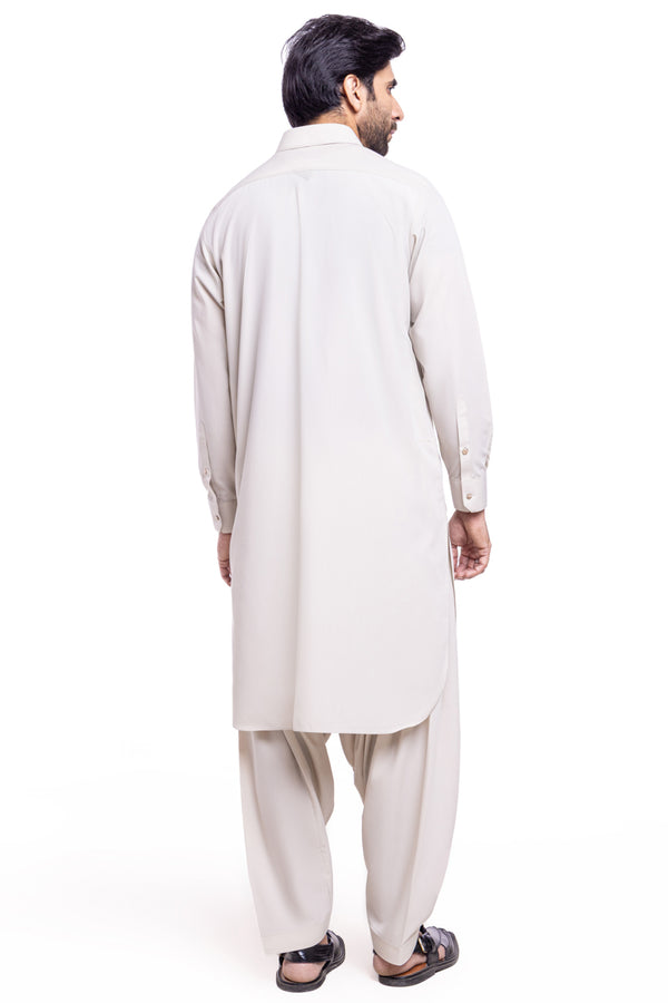Beige-Blended-Shalwar Suit - (MPS25SSS2090)