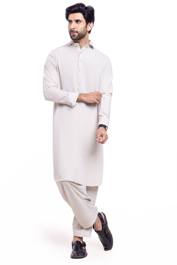 Beige-Blended-Shalwar Suit - (MPS25SSS2090)