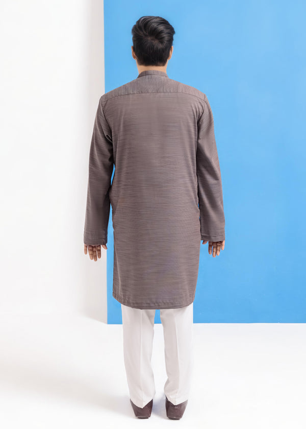 Grey-Blended-Kurta - (M25KUS1007)