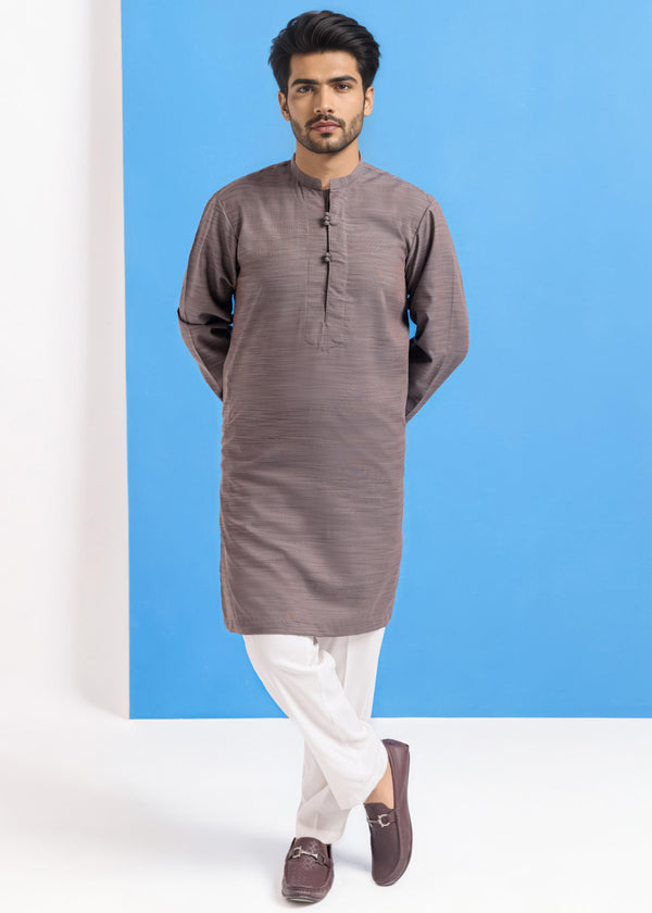 Grey-Blended-Kurta - (M25KUS1007)