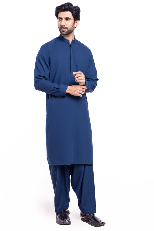 N-Blue-Blended-Shalwar Suit - (MPS25SSS2084)