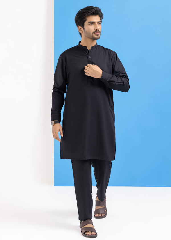 Black-Blended-Kurta Trouser - (MPS25KPS2040)
