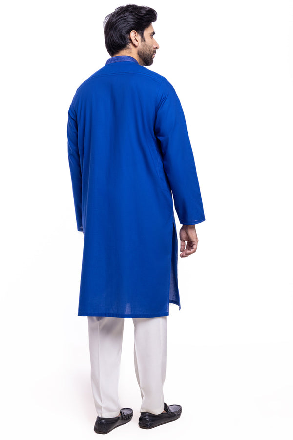 Blue-Cotton-Kurta - (MPS25KUE1101)