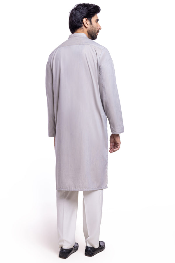 Grey-Blended-Kurta - (MP1PBW25BM10N3)
