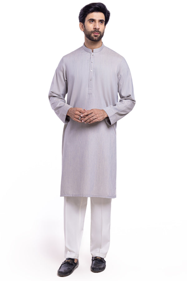 Grey-Blended-Kurta - (MP1PBW25BM10N3)