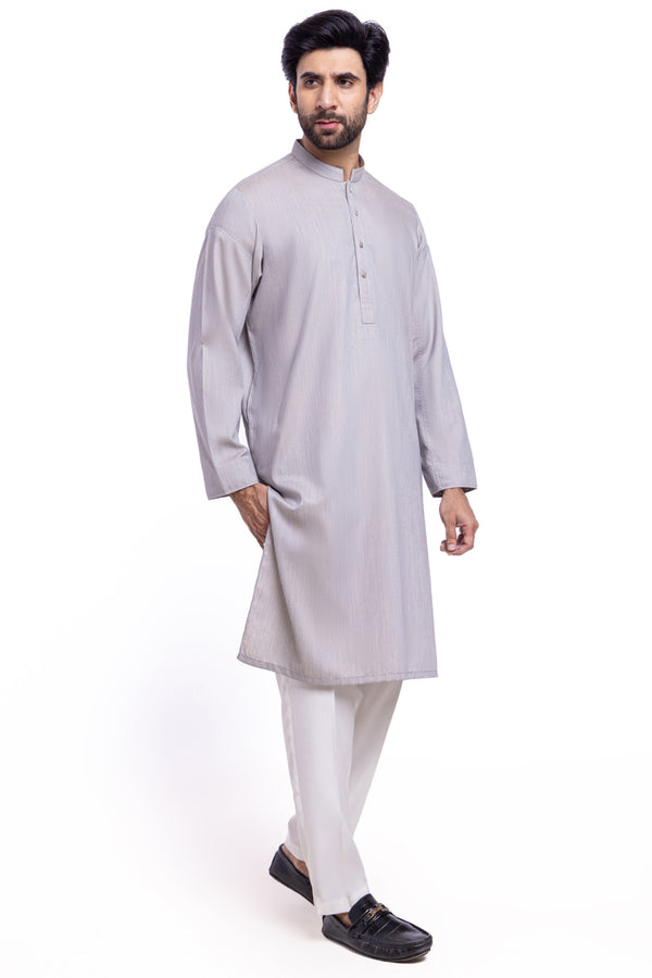 Grey-Blended-Kurta - (MP1PBW25BM10N3)