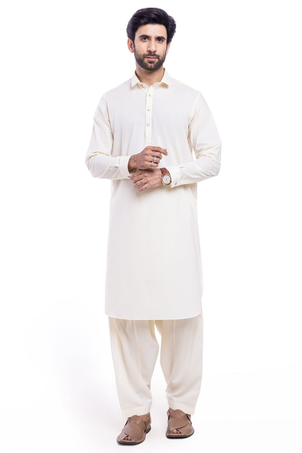 Cream-Blended-Shalwar Suit - (MP2PSBW25BM10N7)