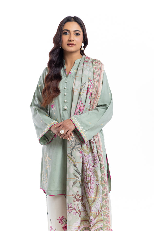 L-Mint-Jacquard-3 Piece (WP3PSBW25B9O46)