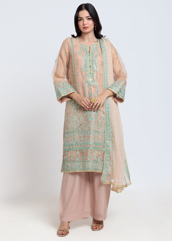 Peach-Texture Net-3 Piece (W25FE3066)