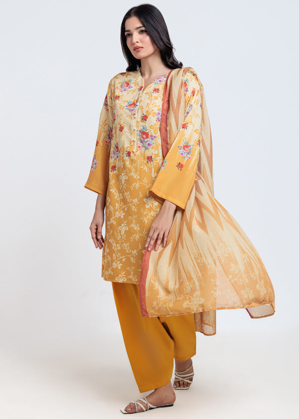 Mustard- Cotton-3 Piece (WU3PPBS25SO6J29P)