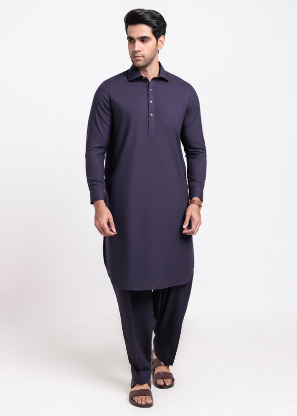 Purple-Blended-Shalwar Suit - (MPS25SSS2089)