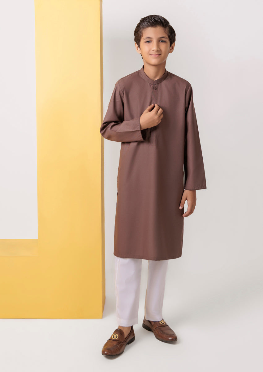Bonanza Satrangi D-Brown-Blended-Kurta - (B25KU1019), view 1