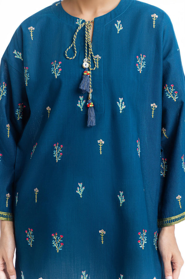 D-Teal-Khaddar-1 Piece (SWT211P96P)