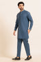 BLUE-BLENDED-KURTA TROUSER - (KSW24-020)