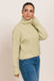 L-GREEN-HIGH NECK FULL SLEEVES CROP BOXY DROP SHOULDER SWEATER (24X-001-66)