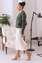 L-GREEN-ROUND NECK CROP BOXY FULL SLEEVES CARDIGAN SWEATER (24X-004-66)