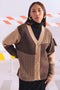 D-BROWN-V-NECK FULL SLEEVES CARDIGAN SWEATER (24X-005-66)