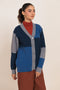 NAVY-V-NECK FULL SLEEVES CARDIGAN SWEATER (24X-005-66)