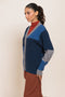 NAVY-V-NECK FULL SLEEVES CARDIGAN SWEATER (24X-005-66)