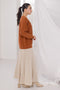 RUST-ROUND NECK RAGLAN SLEEVES CARDIGAN SWEATER (24X-007-66)