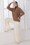 BROWN-SHAWL COLLAR FULL SLEEVES CARDIGAN SWEATER (24X-008-66)