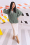 GREEN-SHAWL COLLAR FULL SLEEVES CARDIGAN SWEATER (24X-008-66)