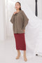 BEIGE-ROUND NECK RAGLAN SLEEVES CARDIGAN SWEATER (24X-009-66)