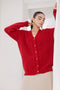 RED-V-NECK FULL SLEEVES CARDIGAN SWEATER (24X-010-66)