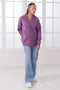 MAUVE-FRONT OPEN FULL SLEEVES CARDIGAN SWEATER (24X-011-66)