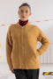 CAMEL-TURTLE NECK ZIPPER FULL SLEEVES SWEATER (24X-012-66)