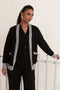 BLACK-V-NECK FULL SLEEVES CARDIGAN W-POCKET SWEATER (24X-013-66)