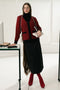 MAROON-V-NECK FULL SLEEVES CARDIGAN W-POCKET SWEATER (24X-013-66)