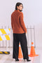 RUST-HIGH NECK CARDIGAN FULL SLEEVES W-POCKET SWEATER (24X-014-66)