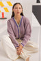 D-PLUM-V-NECK FULL SLEEVES CARDIGAN SWEATER (24X-016-66)