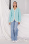 L-TURQUOISE-V-NECK FULL SLEEVES CARDIGAN SWEATER (24X-016-66)