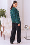 GREEN V-NECK FULL SLEEVES CARDIGAN SWEATER (24X-018-66)