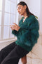 GREEN V-NECK FULL SLEEVES CARDIGAN SWEATER (24X-018-66)